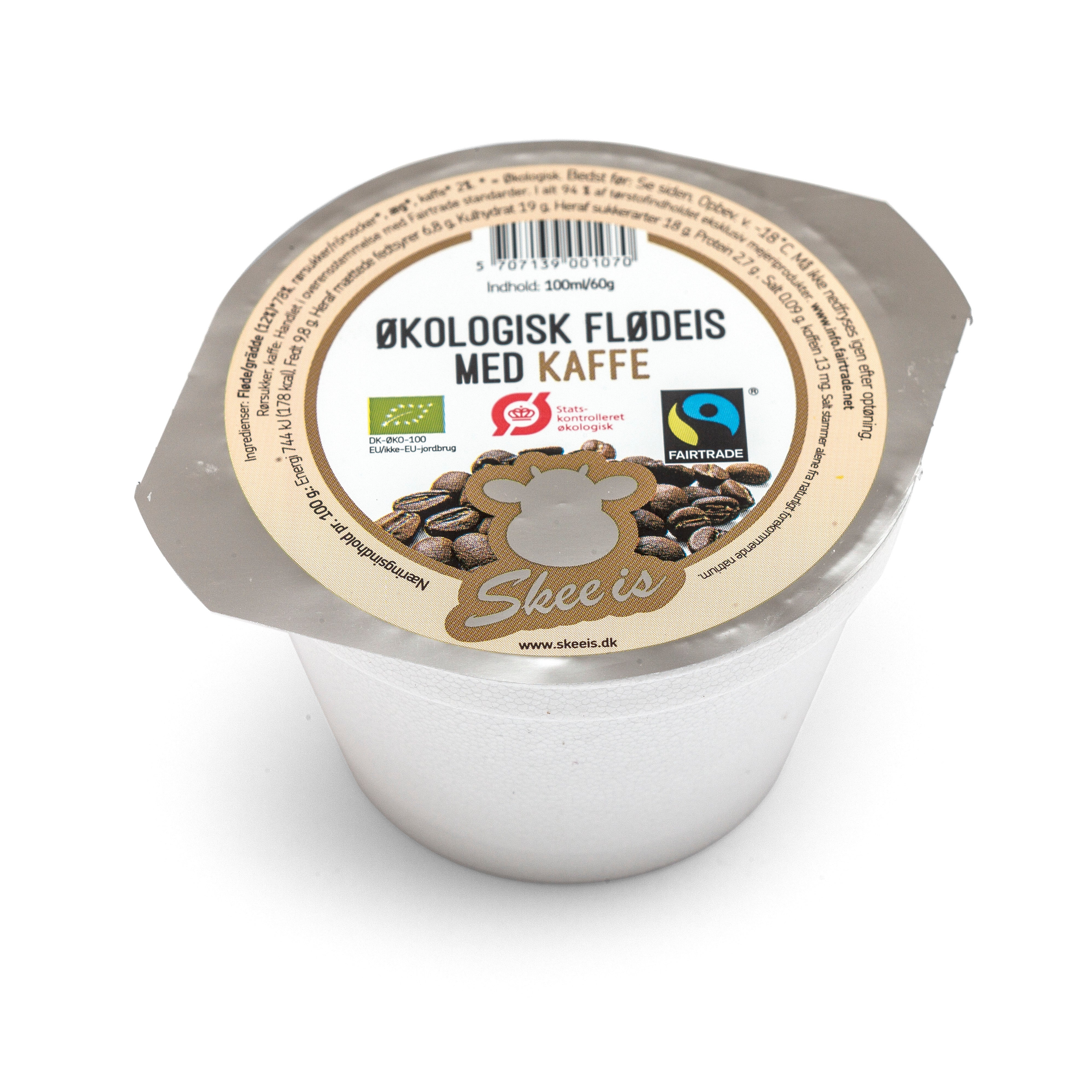 Skee is med kaffe. Økologisk is uden tilsætningsstoffer.